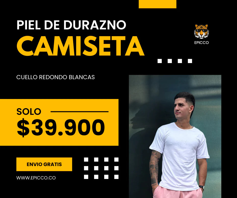 Camiseta Blanca Piel De Durazno Pack3 Envío Gratis