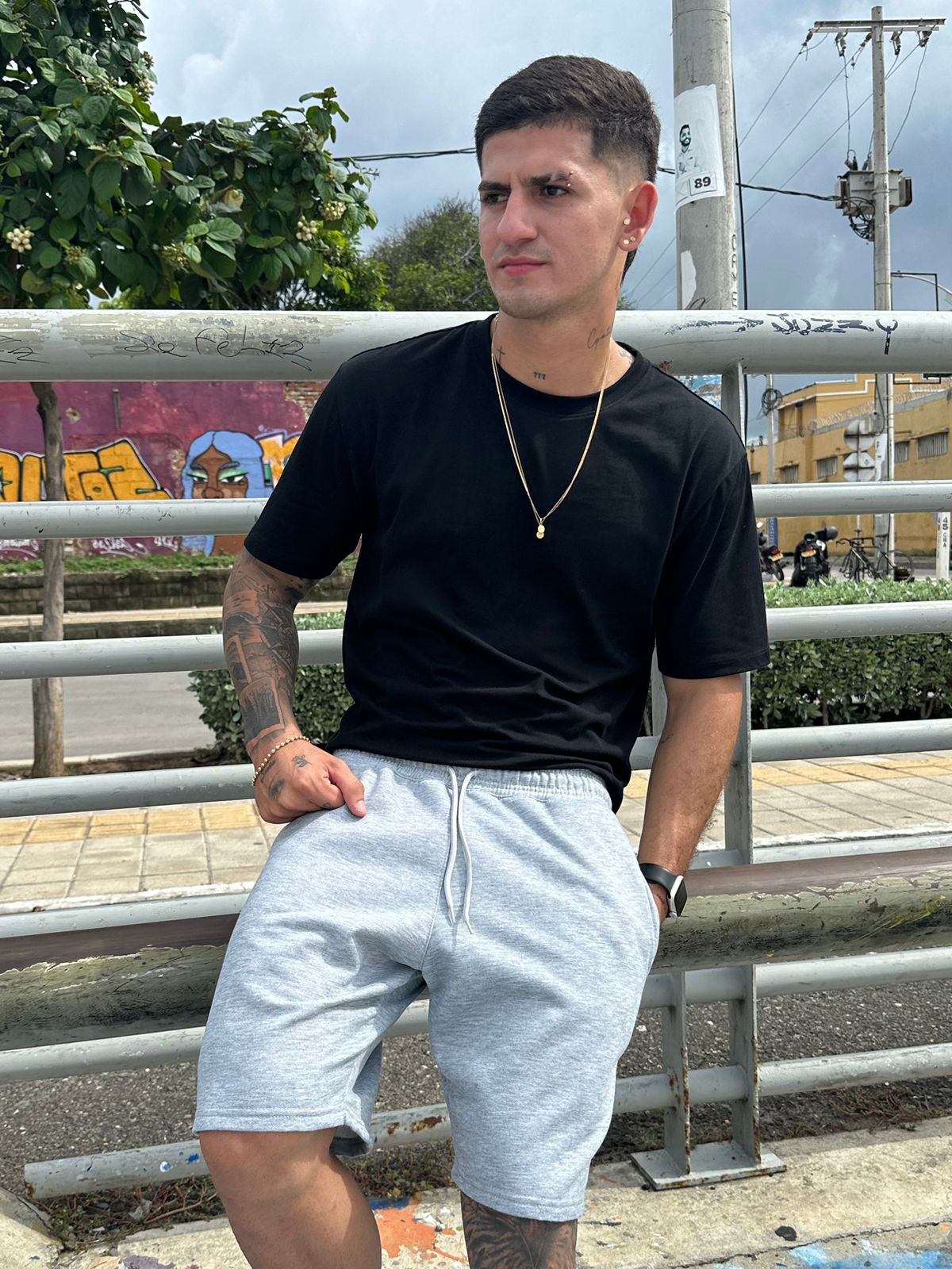 Pantaloneta Epicco Gris Jaspe Claro