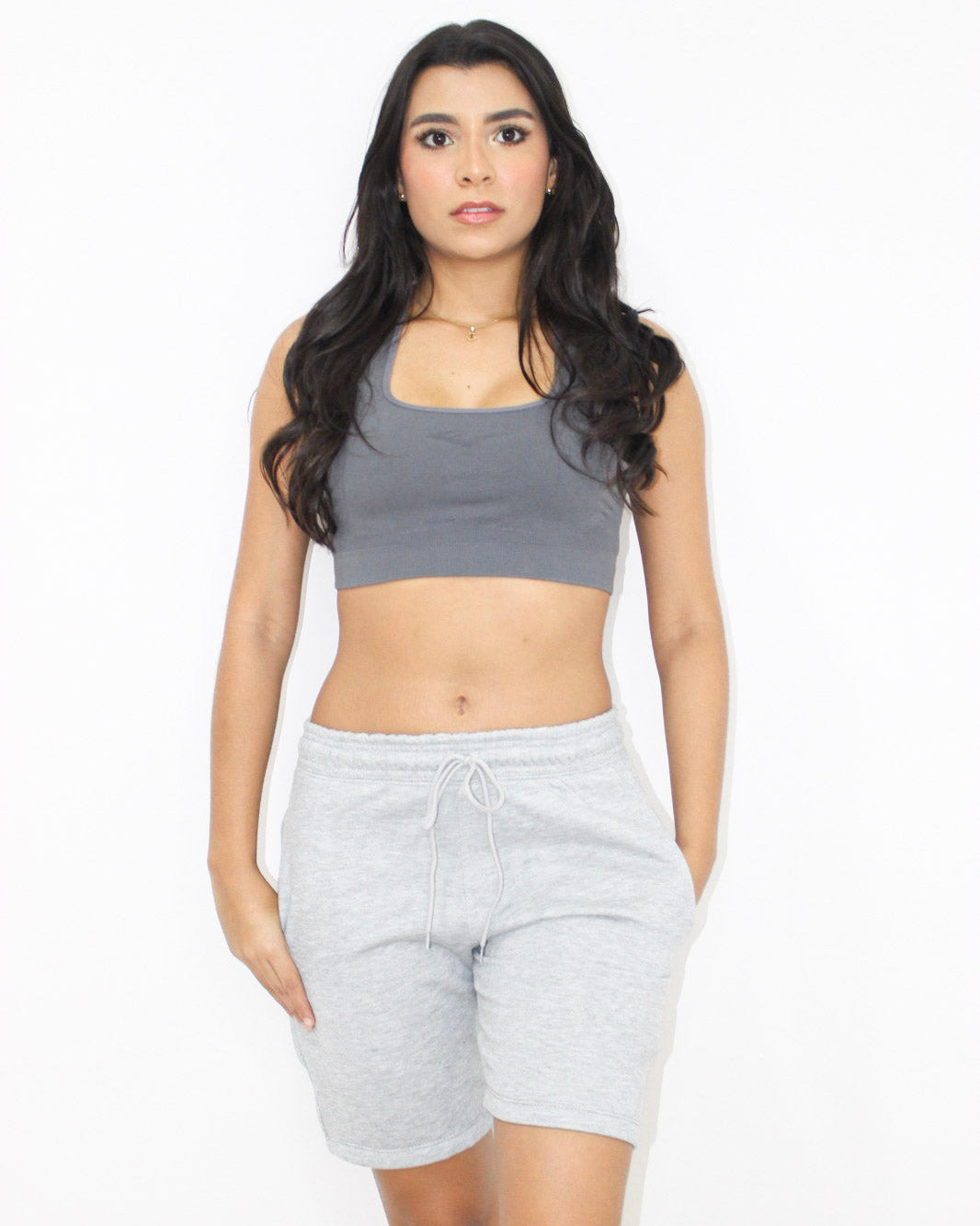 Pantaloneta mujer Gris claro